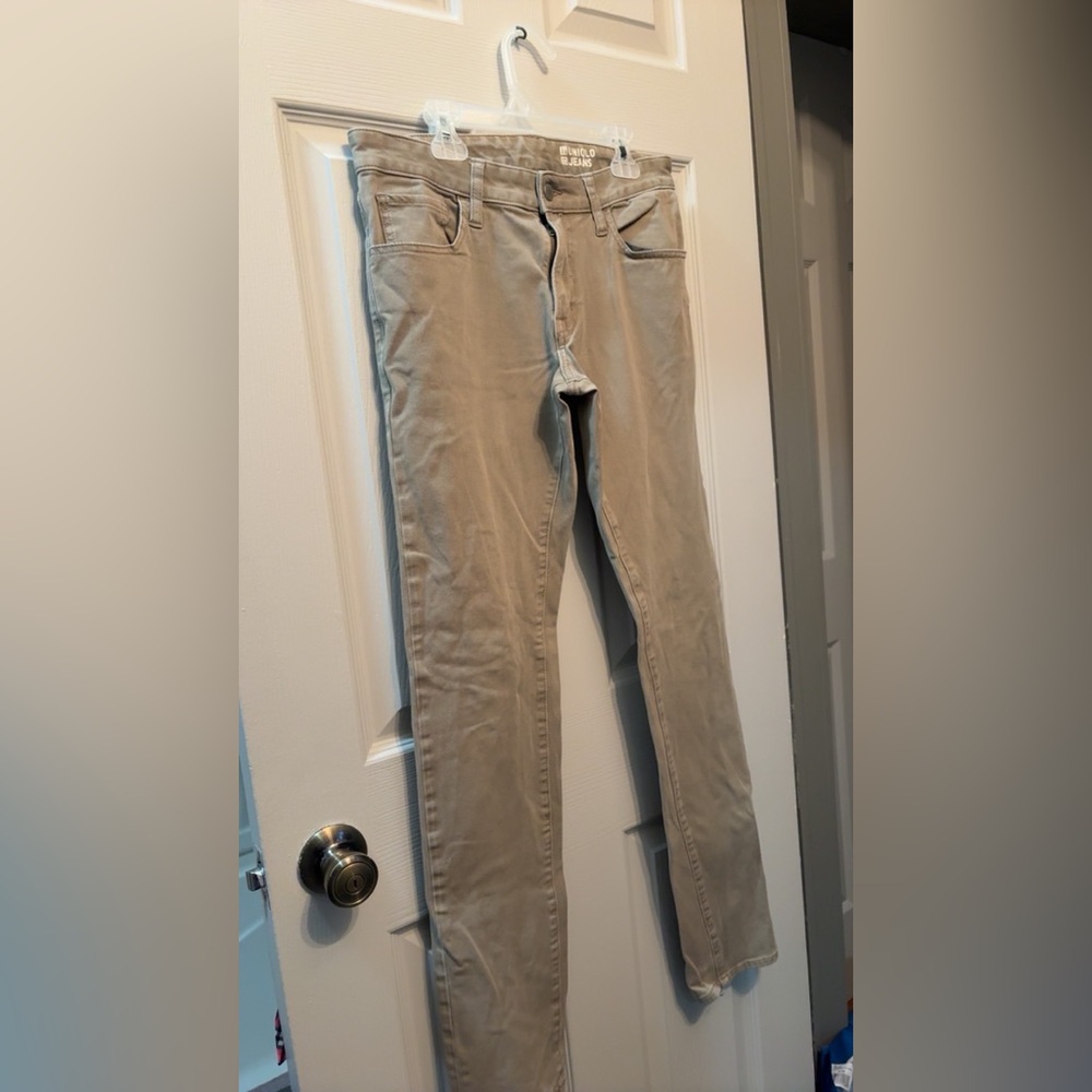 Men's Uniqlo Tan Skinny Jeans